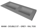 Plan vasque Design, sur mesure, Largeur 120 à 200 cm x Profondeur 40 à 60 cm, résine minérale de couleurs ACRYSTONE® Finition lisse, Livraison Offerte et Rapide.